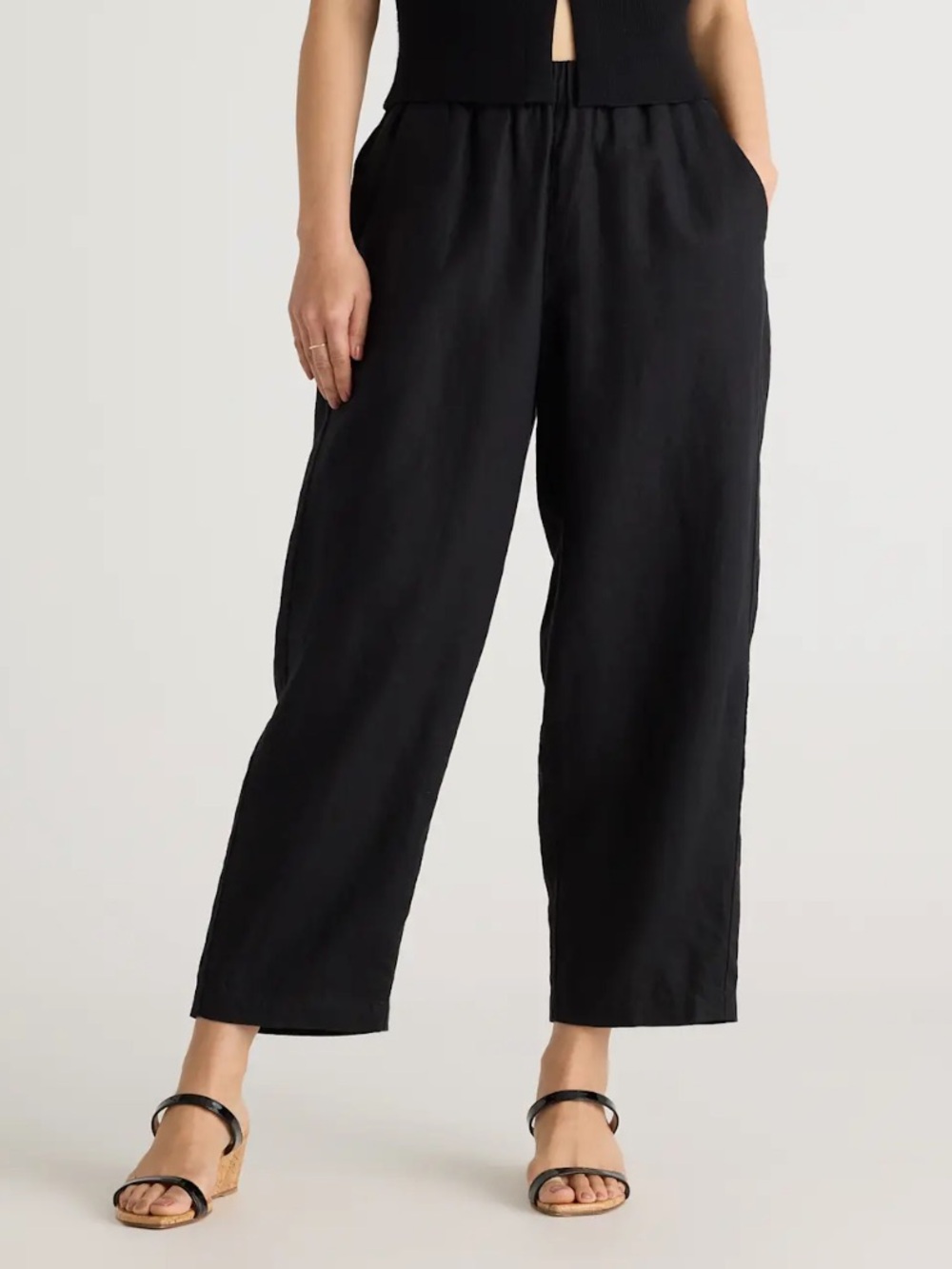 Quince 100% European Linen Wide Leg Pants 25”